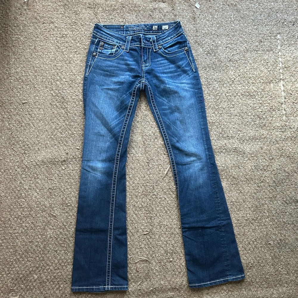 Miss Me Blue Jeans WOMEN’S Size 26 Irene Boot Cut Bootcut